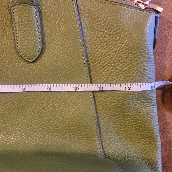 Kate Spade Parker green pebble leather signature satchel bag - Picture 8 of 9